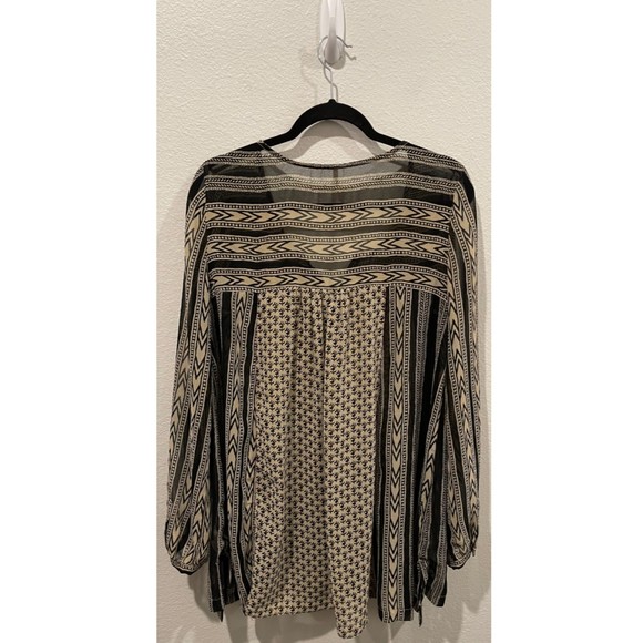 FREE PEOPLE Bohemian Sheer Beaded Long Sleeve Blouse - Picture 7 of 13